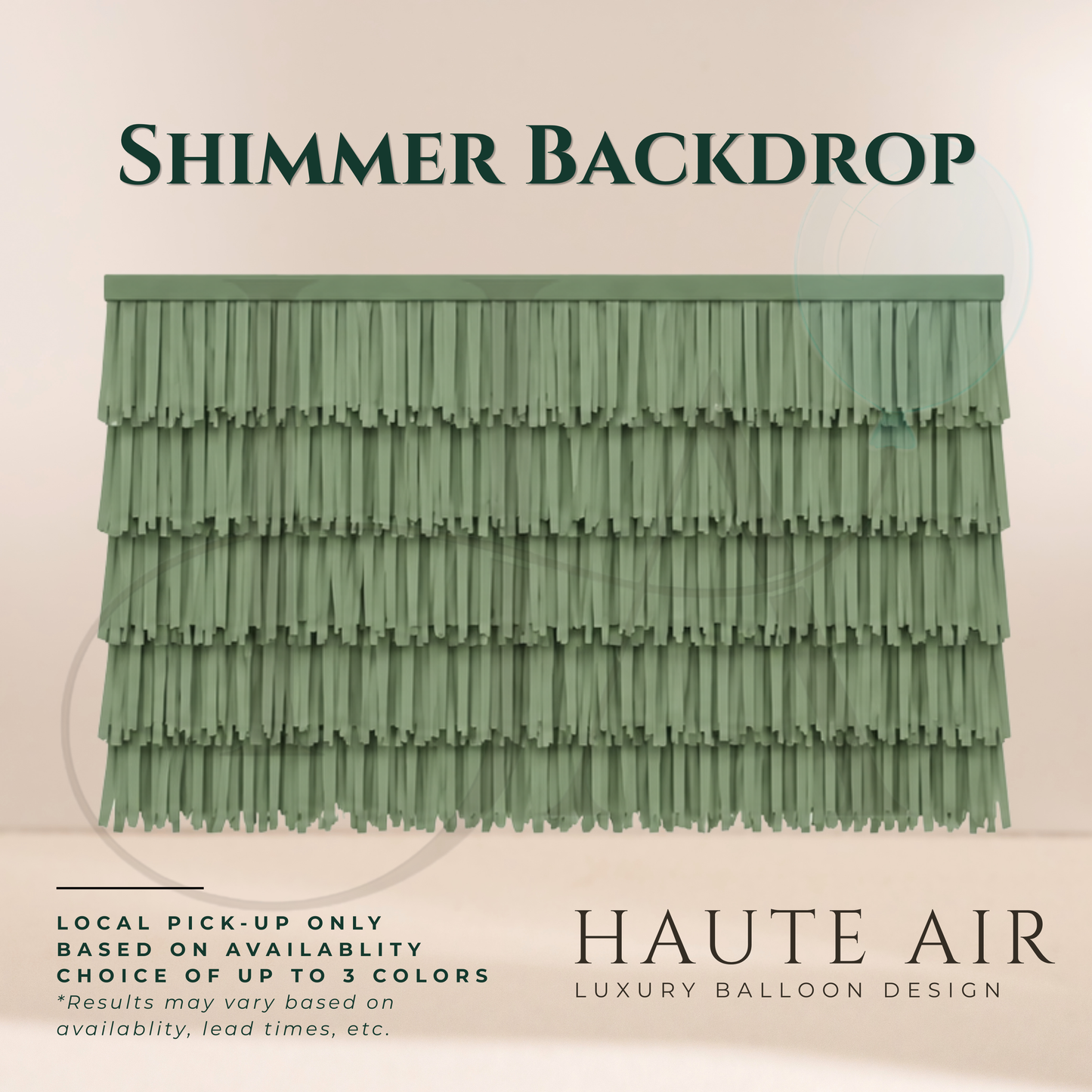 Shimmer or Fringe Backdrop (Balloons Sold Separately)