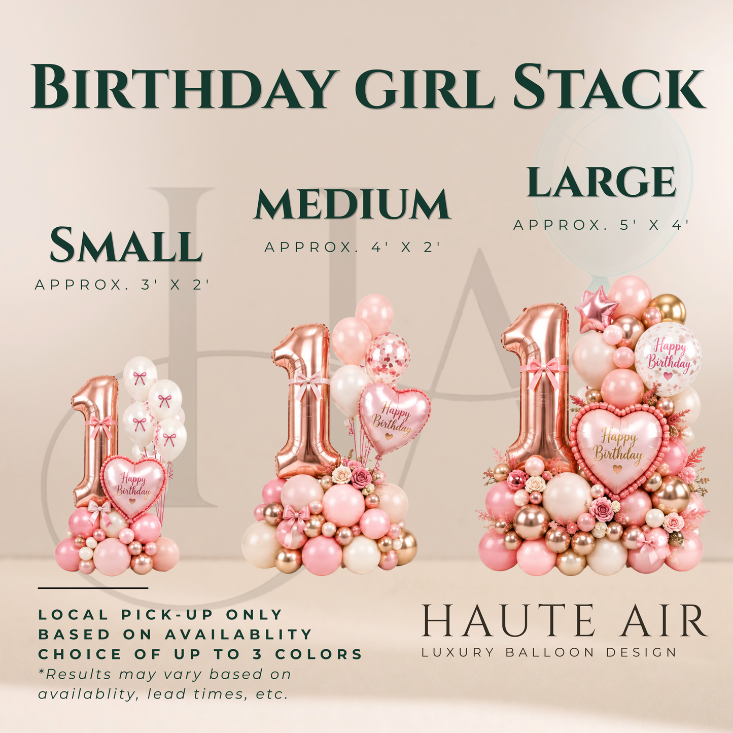Birthday Girl Balloon Stack