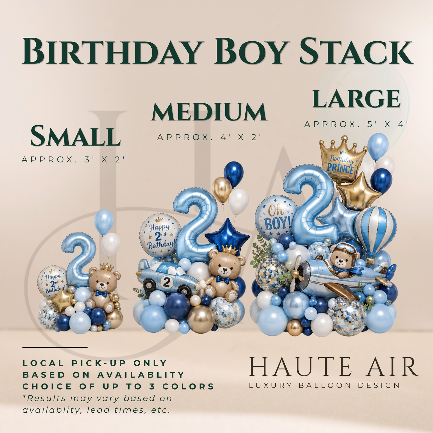 Birthday Boy Balloon Stack