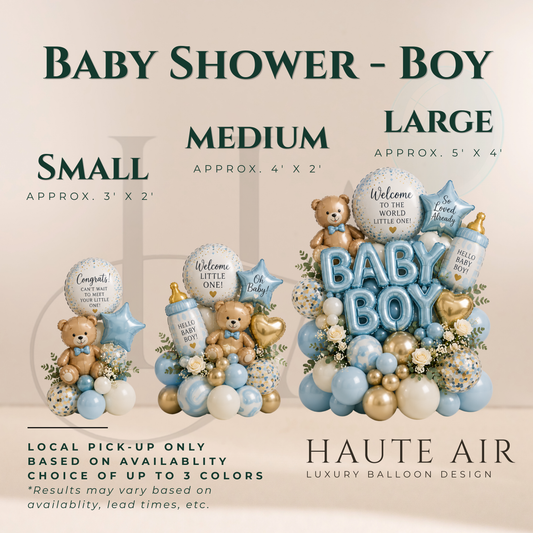 Baby Shower Boy Balloon Stack