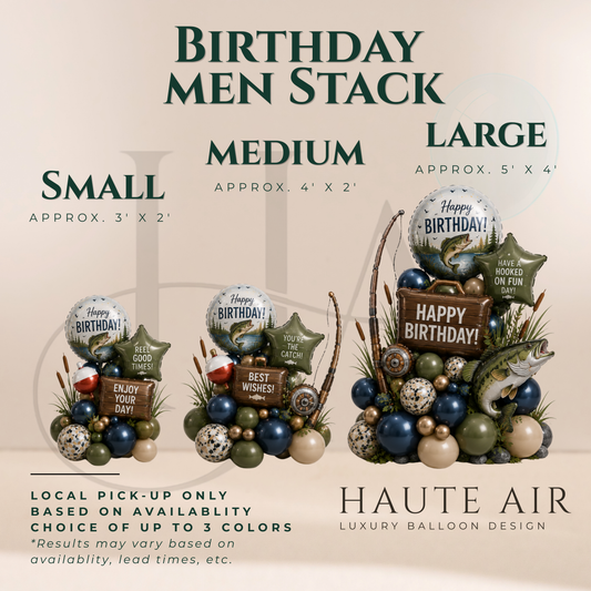 Men's Birthday Balloon Stack