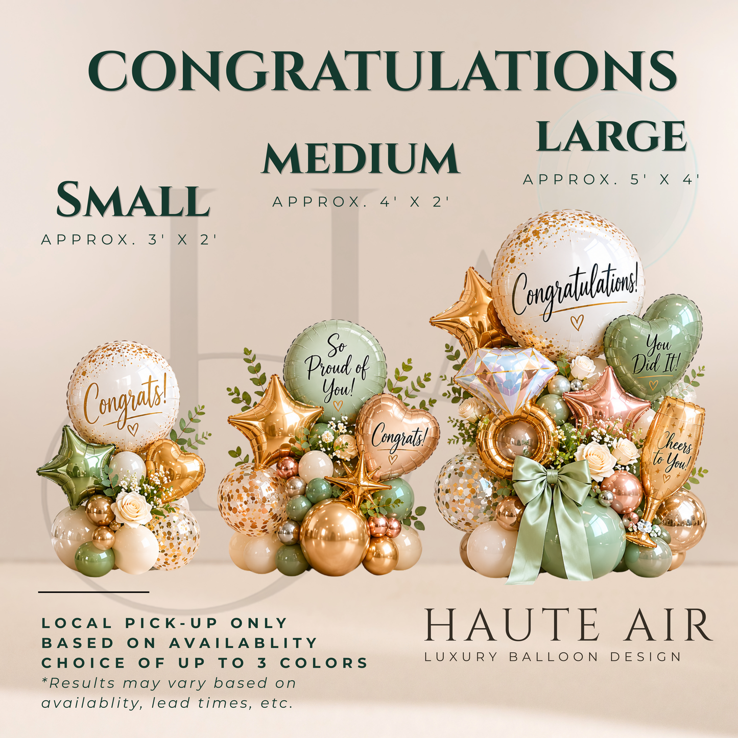 Congratulations Balloon Stack